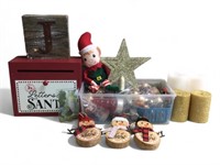 Christmas Decor- Santas Letters Box, Candles, Elf