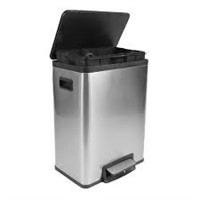 BH&G 10.5 Gal Stainless Steel Step Trash Can B101