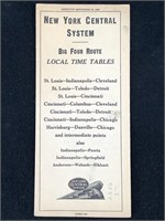 1949 New York Central System Railway Time Tables