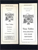 2 Reading Railway Time Tables 1931, 1932 Newtown