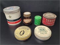 6 Vtg Advertising Tins (Assorted Products)