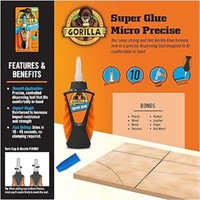 Gorilla Micro Precise Super Glue, Cyanoacrylate Gl