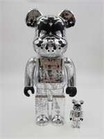 Bearbrick Pushead Silver 400% Loose Medicom Toy