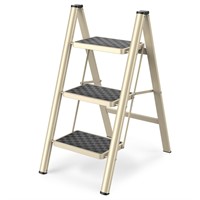 HBTower 3 Step Ladder Folding Step Stool, 330 Lbs