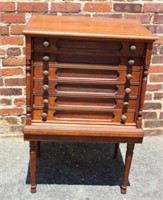 Antique 6 Drawer J P Coats Spool Cabinet on Stand
