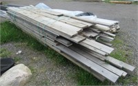 Self load large group of lumber that includes