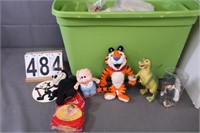 Assorted Toys In Green Tote