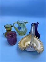 5 pc. Assorted Vintage Art Glass Items