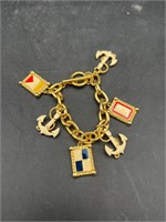 Unmarked nautical charm bracelet