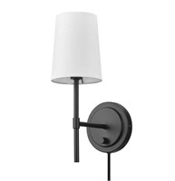 Hampton Bay Ridgeway Matte Black Wall Sconce