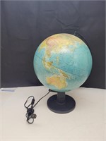Electric light up table top globe 15" h