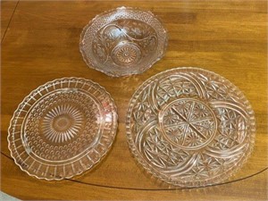Glass Platters & Bowl