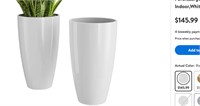 21 inch Tall Planters for Outdoor Plants Set of 2