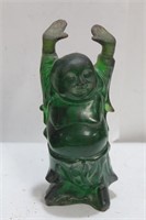 A Vintage Chinese Green Lucite Biddha