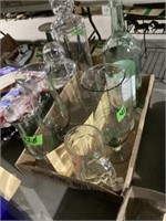 Glass straw containers,tall beverage glasses