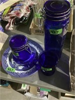 Cobalt blue glassware