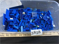 Variety Of Sized Mainly Blue Legos