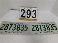 1956 Illinois License Plates