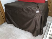 COMPACT PORTA BED WITH CUSHION AND SKIRT TO