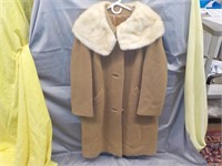 Steefel's Wool Coat, Fur Collar, Large