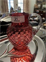 Ruby Quilted Pitcher