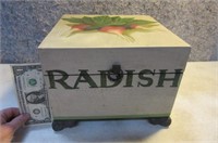 10" Wooden Radish Kitchen Storage Box modern