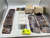 FOUR BOXES OF MARVELS 1, 2, 3 TRADING CARDS. BID I