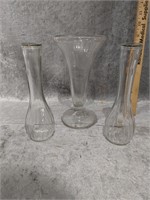 Clean Glass Vases (3)