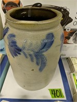 Cobalt Decorated Stoneware Crock