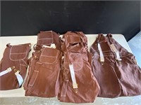 6 BROWN DICKIES OVERALLS