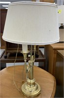 Brass tone table Lamp with Shade