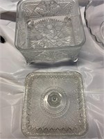 Pressed Glass Clear Candy Dishes