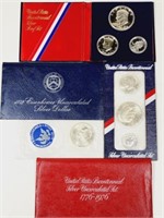 2 Bicentennial Sets & 1972 Eisenhower Dollar