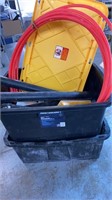 2x Heavy duty storage boxes with tools and