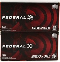 100 Rounds Federal American Eagle .380 ACP Ammo