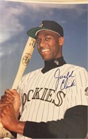 Colorado Rockies JERALD CLARK Signed 8x10