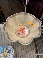 LARGE FLEUR DE LIS BOWL NEIMAN MARCUS ITALY