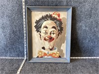 Framed Clown Painting