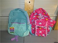Matching Unicorn Backpack and Lunch Box, NEW Teal