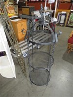 3 TIERED WROUGHT IRON PLANT STAND