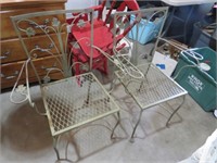 2 WROUGHT IRON PATIO CHAIRS