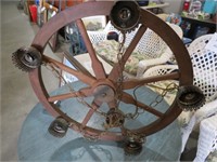 WAGON WHEEL CHANDELIER