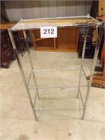 3 SHELF STAND, METAL & GLASS