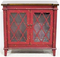 Elk Home Painted Glass Front Cabinet