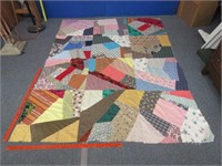 crazy quilt top (machine done) - 86in x 65in