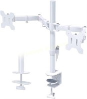 BONTEC Dual Monitor Stand  13-27 Inch  White