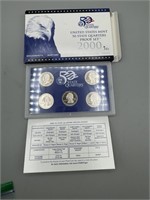 2000 US Mint Quarter Proof Set (Mass, Mary, SC, NH
