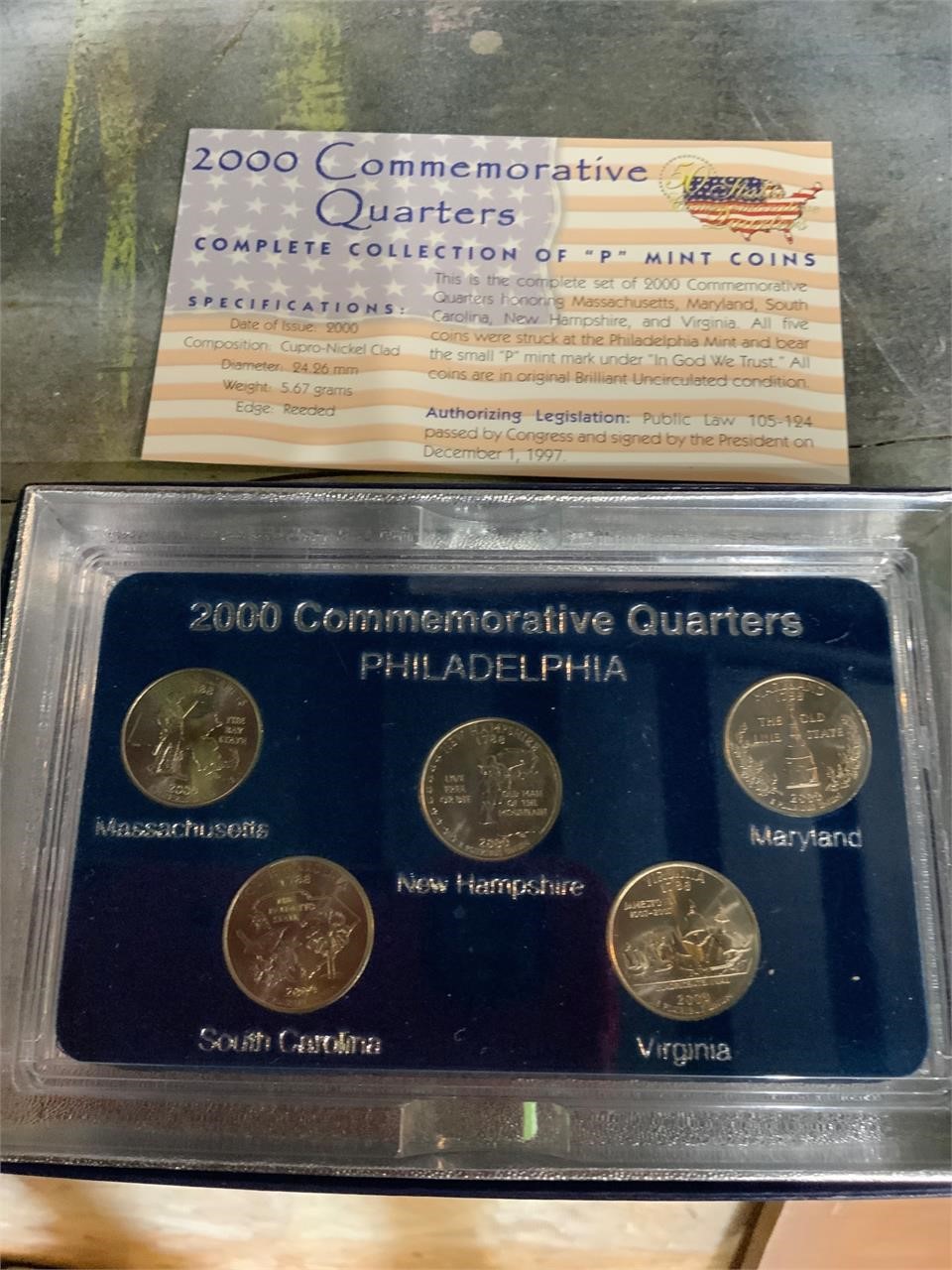 2000 commemorative quarters P mint