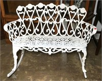 Cast Aluminum Painted Rocking Bench