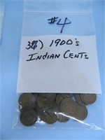 (37) 1900's Indian Cents